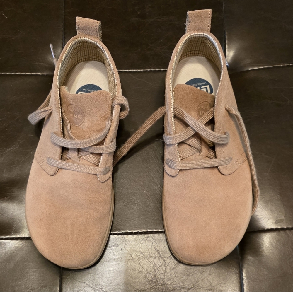 Tan Suede Lace-Up Shoes